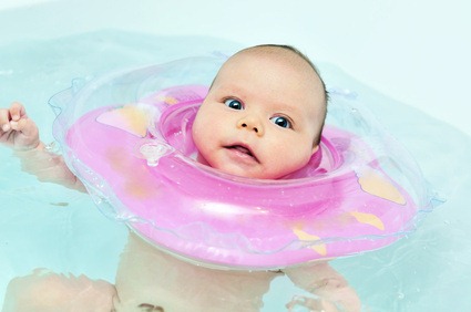 swimming baby