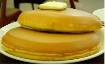 パンケーキ横から
