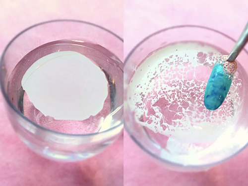 セルフでできる水面柄ネイルの作り方