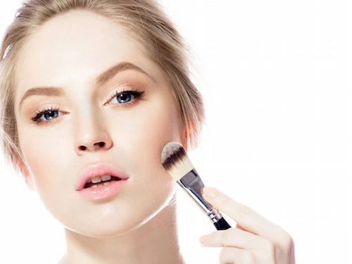 Makeup. Cosmetic. Base for Perfect Make-up.Applying Make-up