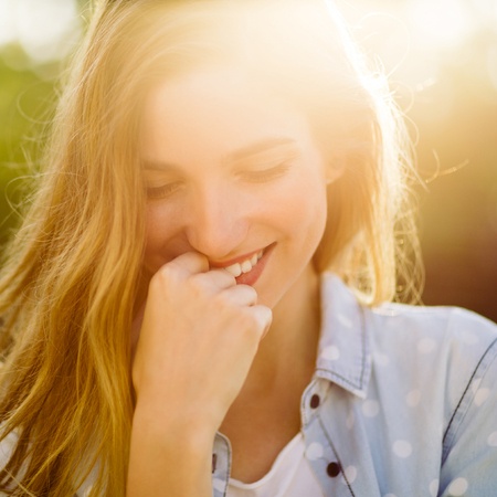 50201232 - portrait of charming smiling girl