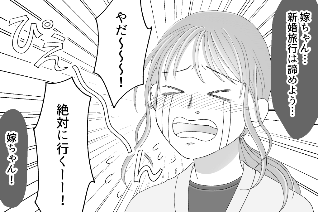 『なんで”今”なの～！？』新婚旅行を直前に嫁が腹痛に襲われる…→医師「入院しましょう」まさかの宣告に大号泣…！？