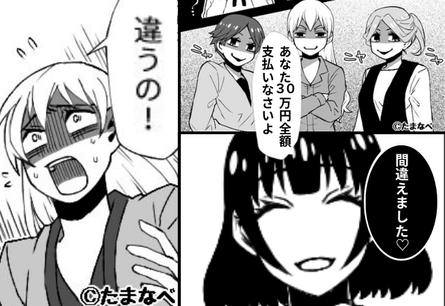 総額30万円を払わせるため親睦会を開くママ友！？だが数日後「間違えました♡」妻の計画的な復讐に「違うの！」【周りに引かれる言動】