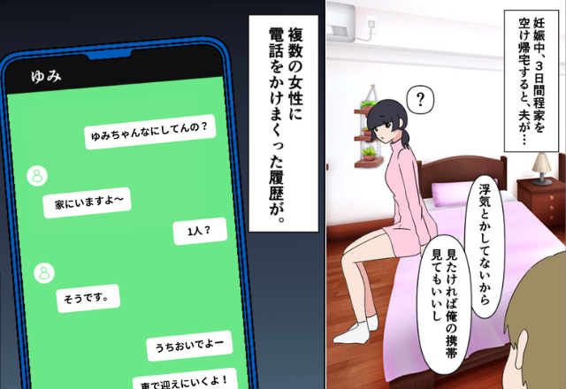 妊娠中の妻に…堂々と『女性との親密なやり取りの履歴』を見せつける夫！？直後⇒信じがたい「夫の言葉」に妻がドン引き…