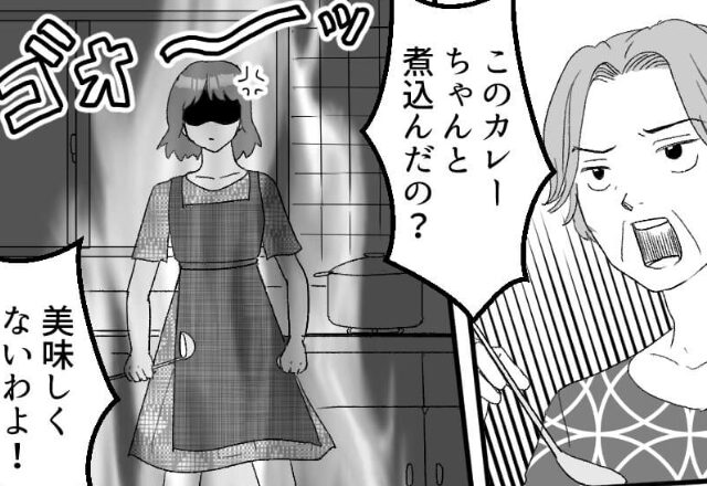 「カレーちゃんと煮込んだ？」「美味しくない！」義母の“クレーム”に我慢の限界。直後⇒嫁の『反射的な反論』に義母がだんまり！？