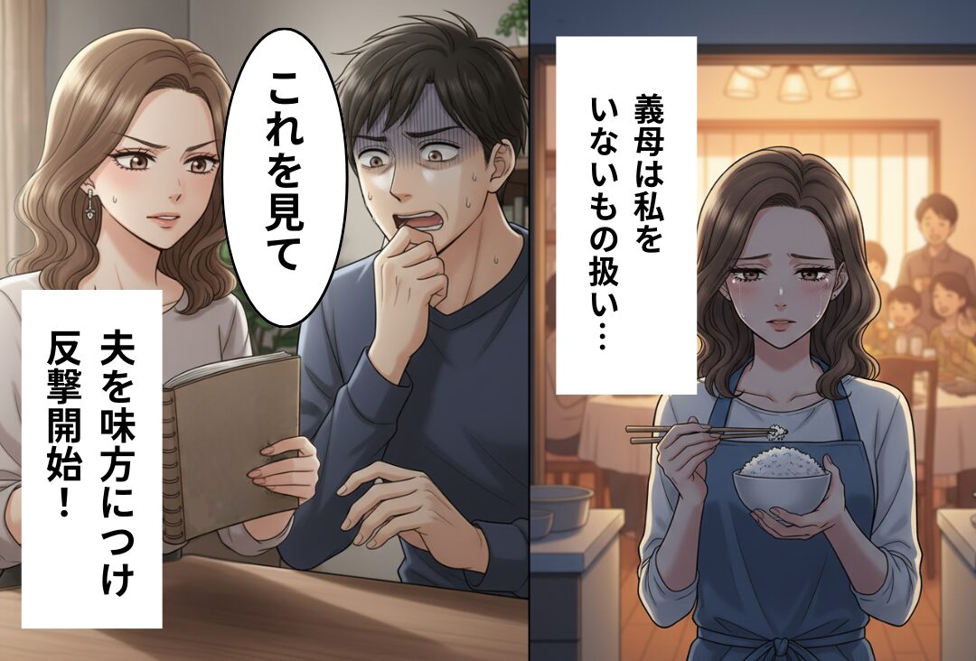 親族の食事会で…嫁だけ食事なし？“いないもの”として扱う義母に⇒「これを見てください」嫁の【反撃】が炸裂！？