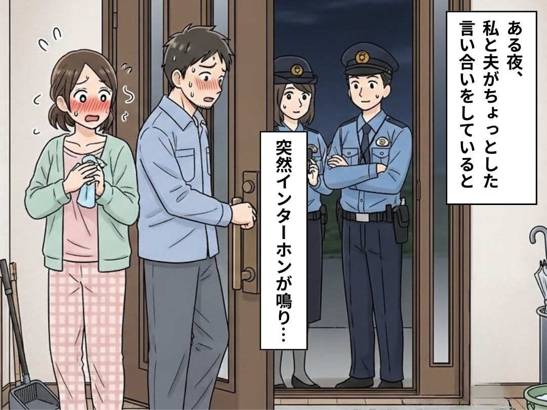 夫と口論になった結果…「警察です」すると直後⇒警察から言われた”言葉”に、夫婦揃って真っ赤になる！？
