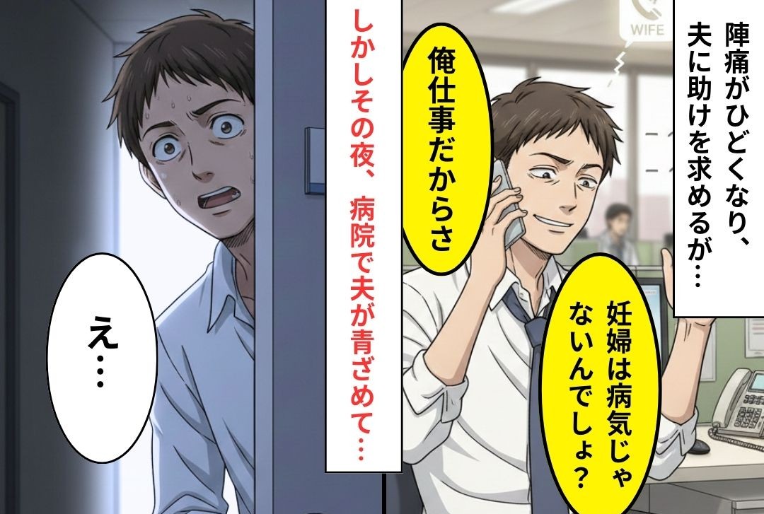 出産を控える妻が“腹痛”を訴えるが…「大げさ」と軽視した夫。しかしその夜⇒病院で夫が青ざめた【ワケ】