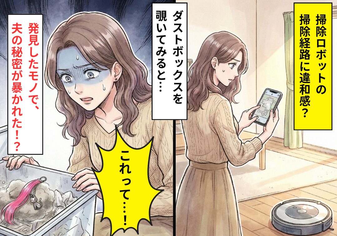 妻が不在の日…掃除ロボットが“普段は開けない”部屋に侵入？⇒ダストボックスを開け【恐ろしい事実】が発覚！？
