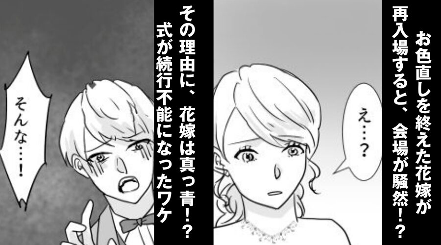 お色直しを終えた“花嫁”が再入場すると、会場が騒然！？⇒【その理由】に気づき真っ青！？式が続行不能になったワケ