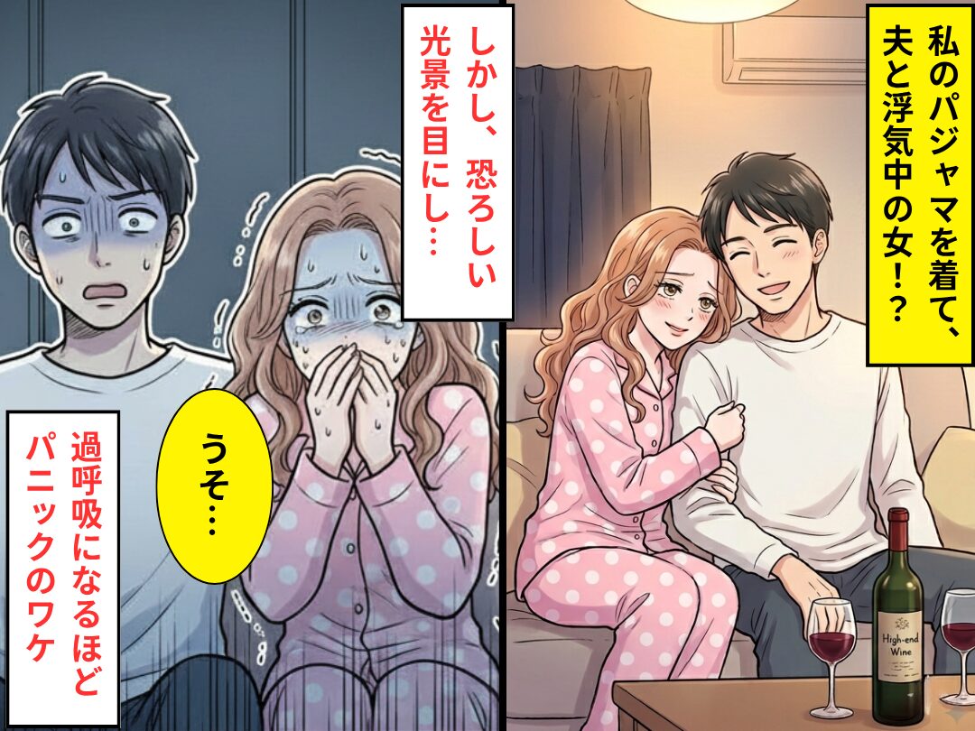 私のパジャマを着て、夫と浮気中の女だが…⇒【恐ろしい光景】が目に入り「うそ…」過呼吸になるほどパニックに！？