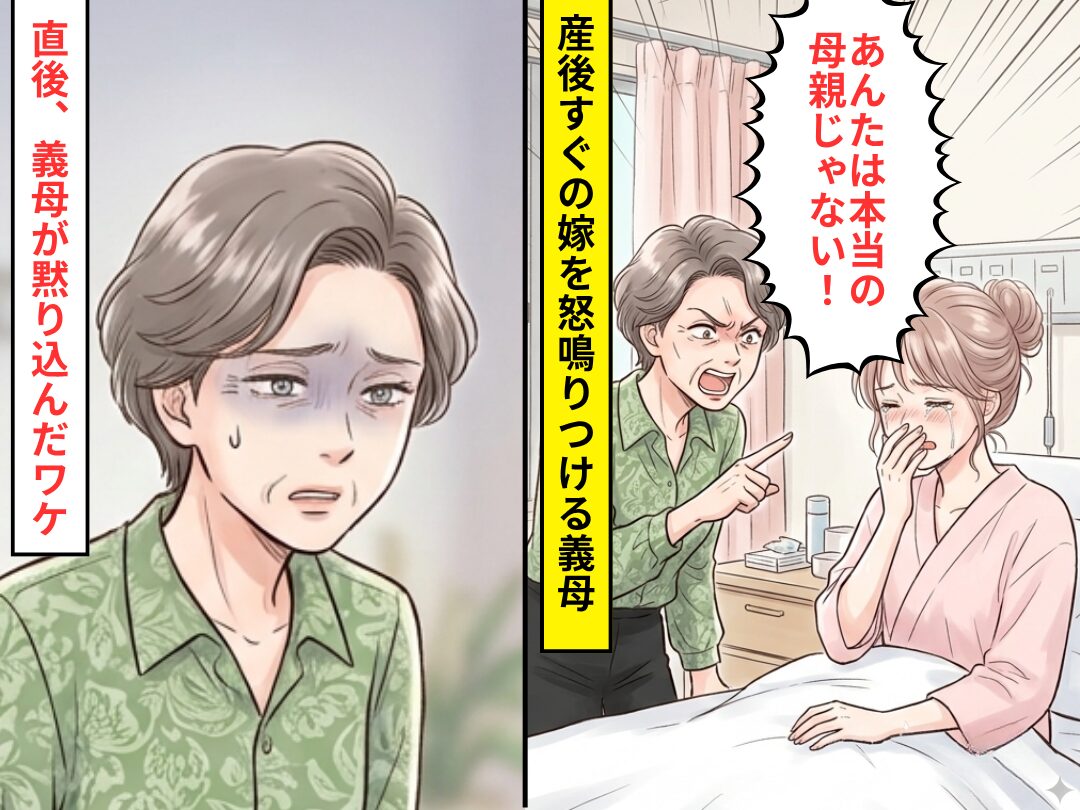 産後すぐの嫁に…「あんたは本当の母親じゃない」怒鳴りつける義母！？だが次の瞬間⇒義母が黙り込んだワケ