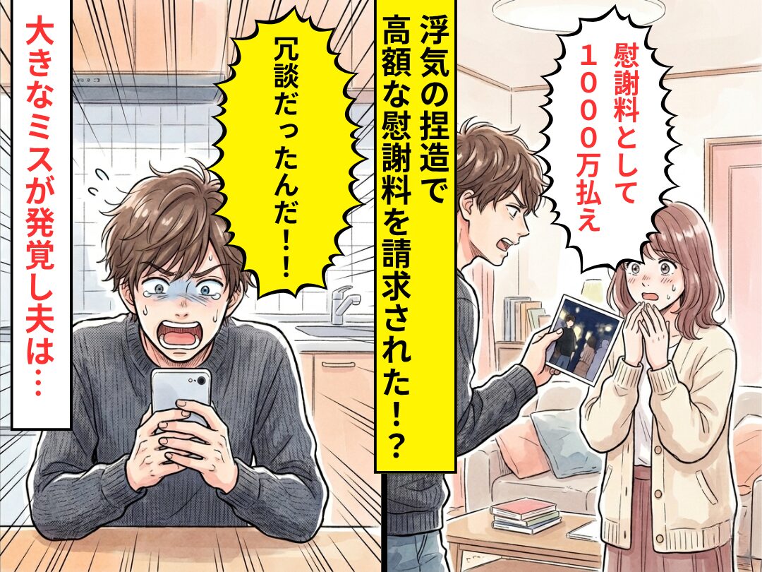 浮気の捏造で…夫から【1000万円】請求された！？しかし⇒”大きなミス”が発覚し夫が絶叫した話