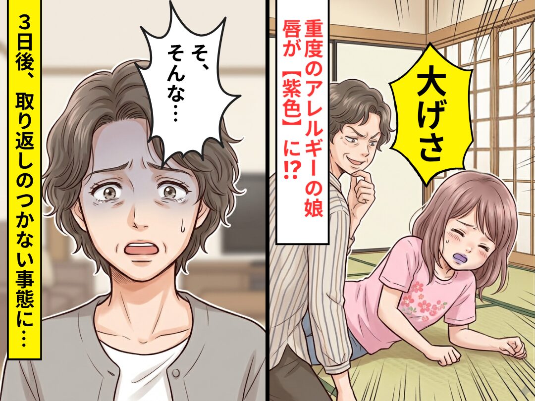 重度のアレルギーの娘に“エビ”を与え…義母「大げさ」娘の唇が【紫色】になった3日後⇒義母「そ、そんな…」