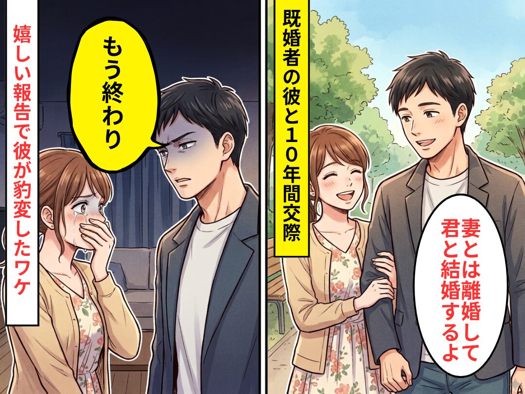 ”既婚者の彼”と【10年間】交際！？だが⇒彼女からの”嬉しい報告”に「もう終わり」彼が豹変したワケ