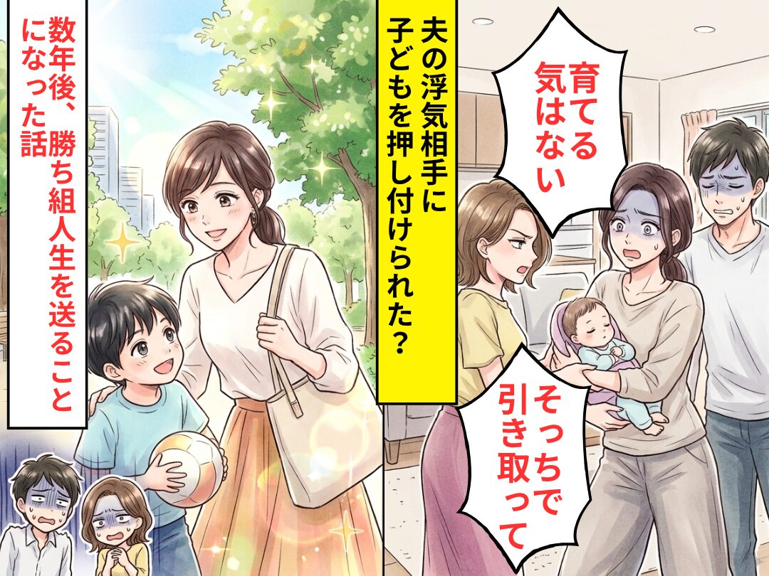 夫の浮気相手が妊娠し…「そっちで引き取って」子どもを押し付けられた！？しかし数年後⇒大逆転の”勝ち組人生”になった話