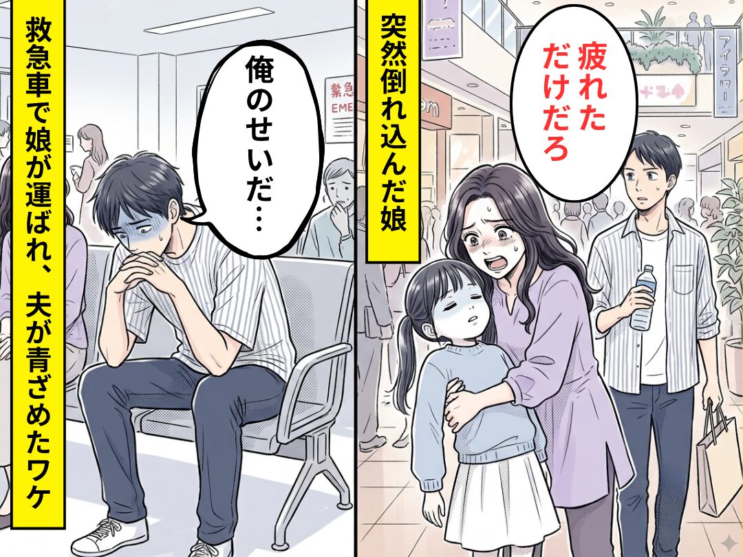 突然真っ白になって倒れ込んだ娘に…「疲れただけだろ」しかし救急車が到着し⇒「俺のせいだ…」夫が青ざめたワケ