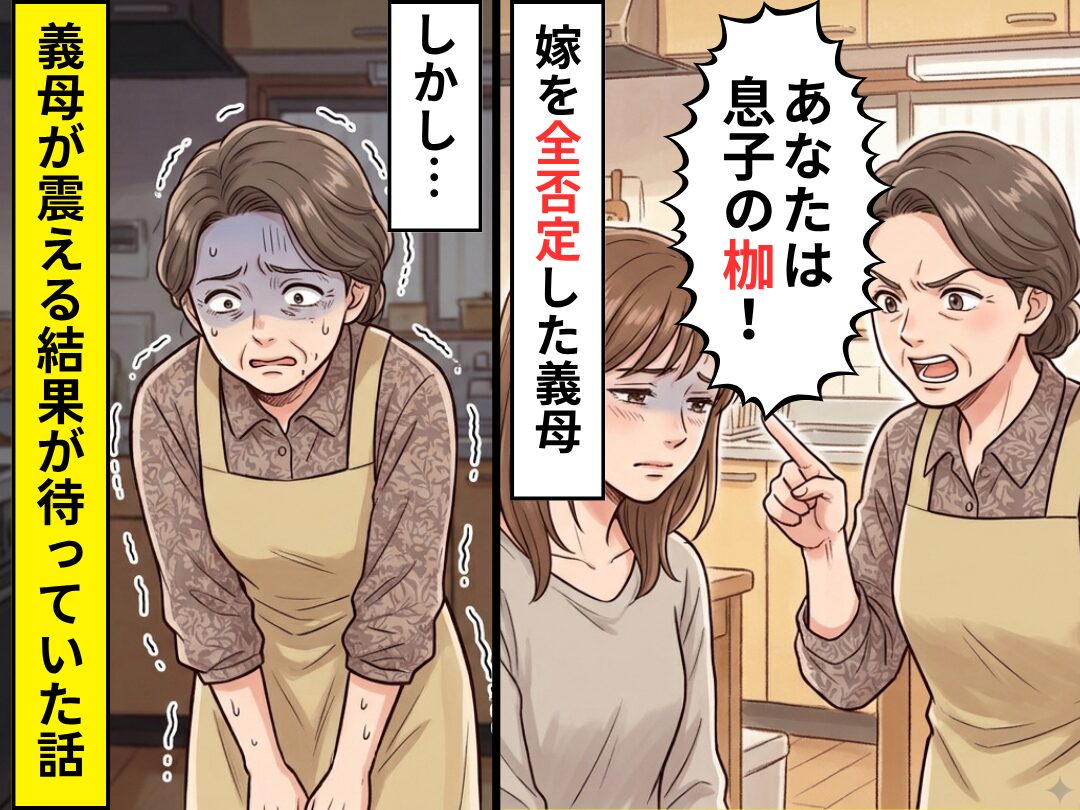 小言の多い義母は…「あなたは息子の枷」ついに嫁を全否定。しかし⇒義母が震える結果が待っていた話