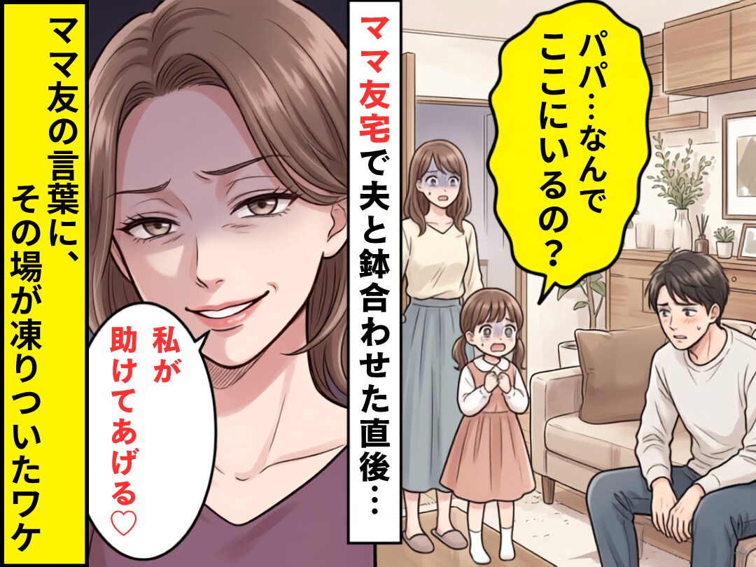 娘「パパ…なんでここにいるの？」ママ友宅で夫を発見！？直後⇒「私が助けてあげる♡」ママ友の言葉に、その場が凍りついたワケ