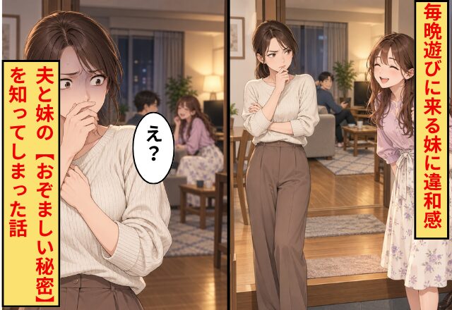 毎晩遊びに来る妹に違和感…「知らないの？」⇒「え？」夫と妹の【おぞましい秘密】を知ってしまった話