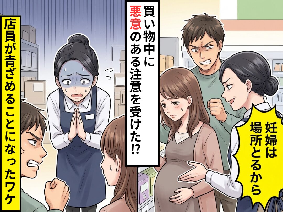買い物中に…店員「妊婦は場所をとるから」注意された！？しかし直後⇒店員が青ざめることになったワケ