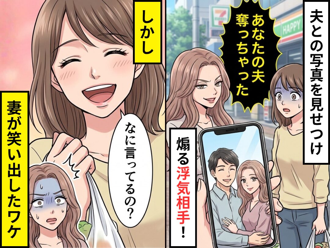「あなたの夫奪っちゃった」写真を見せつけ煽る浮気相手！しかし⇒「なに言ってるの？」妻が笑い出したワケ