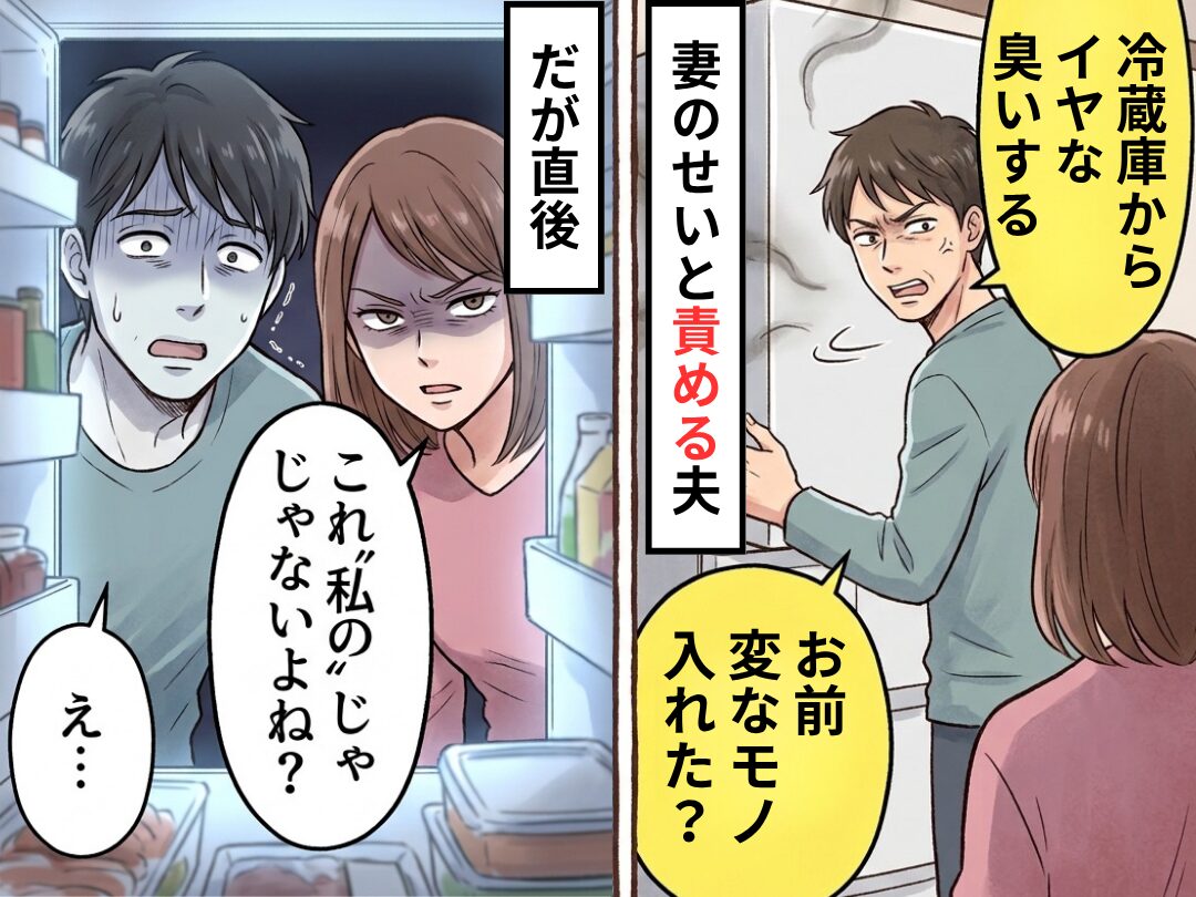 「冷蔵庫からイヤな臭い…変なモノ入れた？」妻のせいと責める夫！だが⇒「これ“私の”じゃないよね？」「え…」