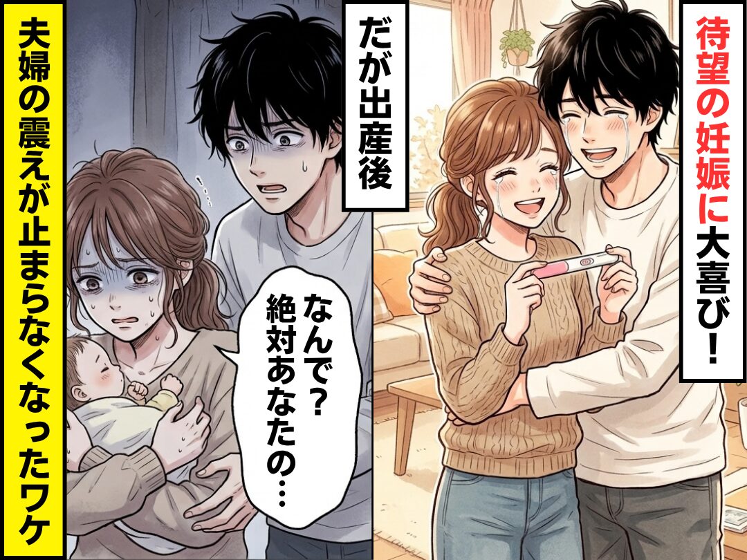 待望の妊娠に喜ぶ夫婦！だが出産後「なんで？ 絶対あなたの…」⇒【思いがけない事実】に…震えが止まらなくなったワケ