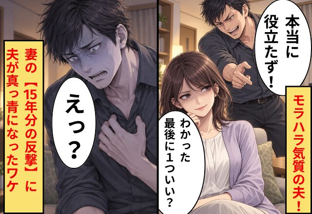 モラ夫「本当に役立たずだな！」妻「わかった！最後に1つだけいい？」⇒妻の【15年分の反撃】に、夫が真っ青になったワケ