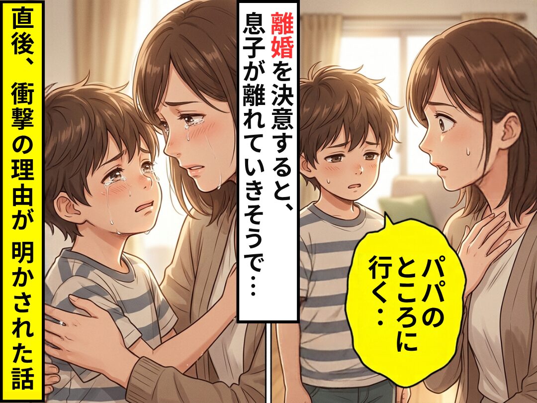 夫との離婚を決意すると…息子「パパのところに行く…」親権喪失の危機！？だが直後⇒衝撃の【理由】が明かされた話