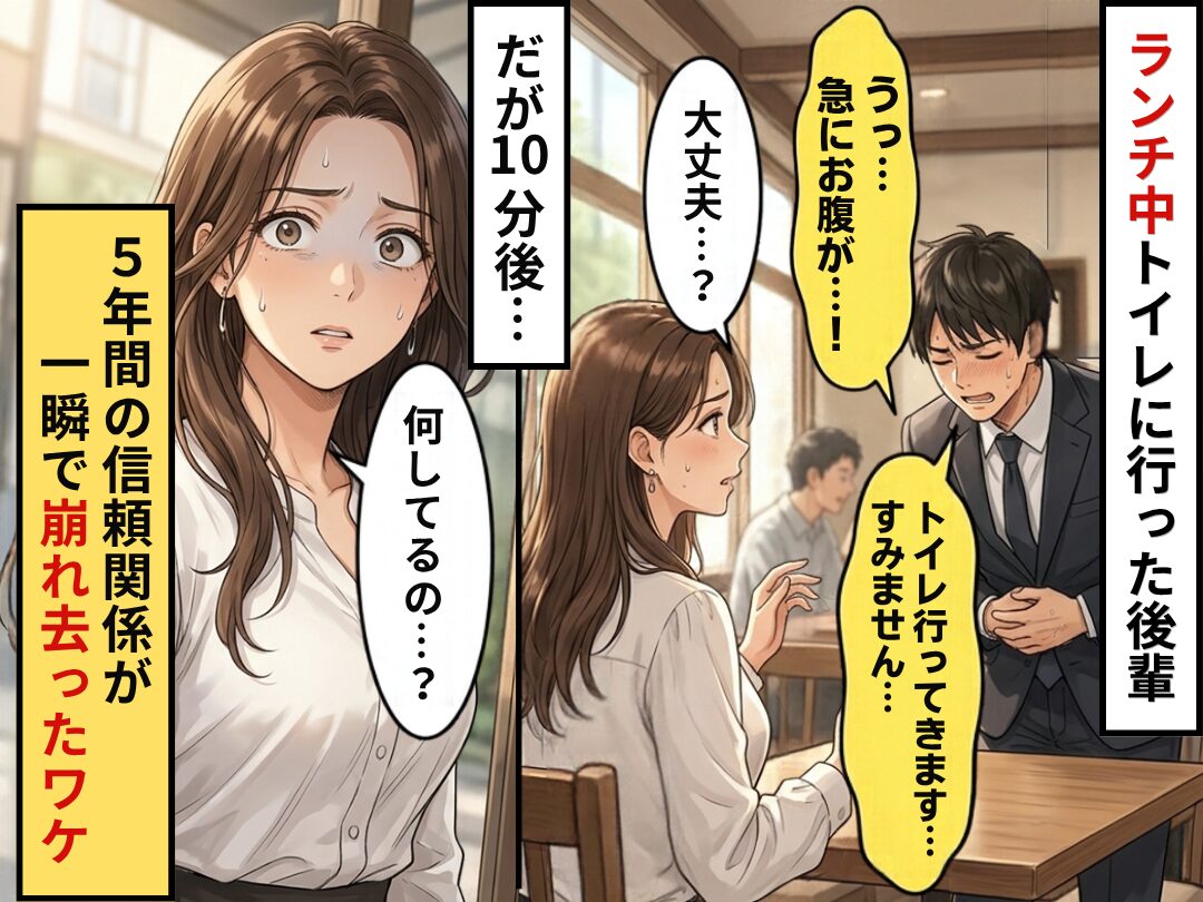 ランチ中トイレに行った後輩。だが10分後…“店外で”見たモノにゾッ！？⇒5年来の信頼関係が一瞬で崩れ去ったワケ