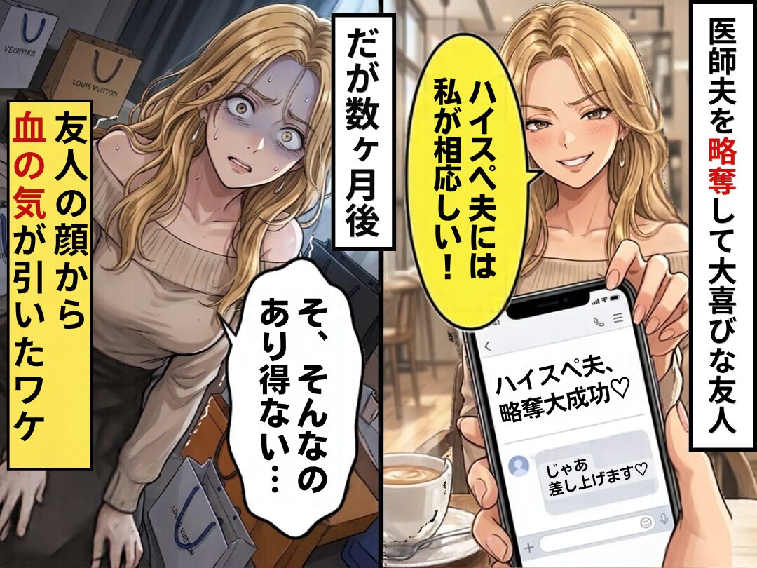 友人「ハイスペ夫には私が相応しい！」私「じゃあ差し上げます♡」⇒夫を奪った友人が「そ、そんな…」みるみる血の気が引いたワケ